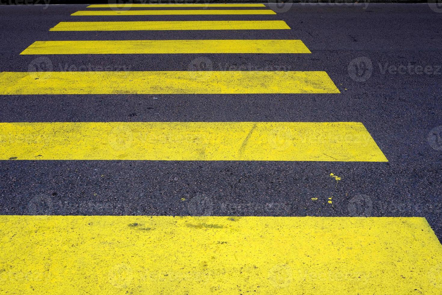 Yellow Crosswalk on The Street. photo