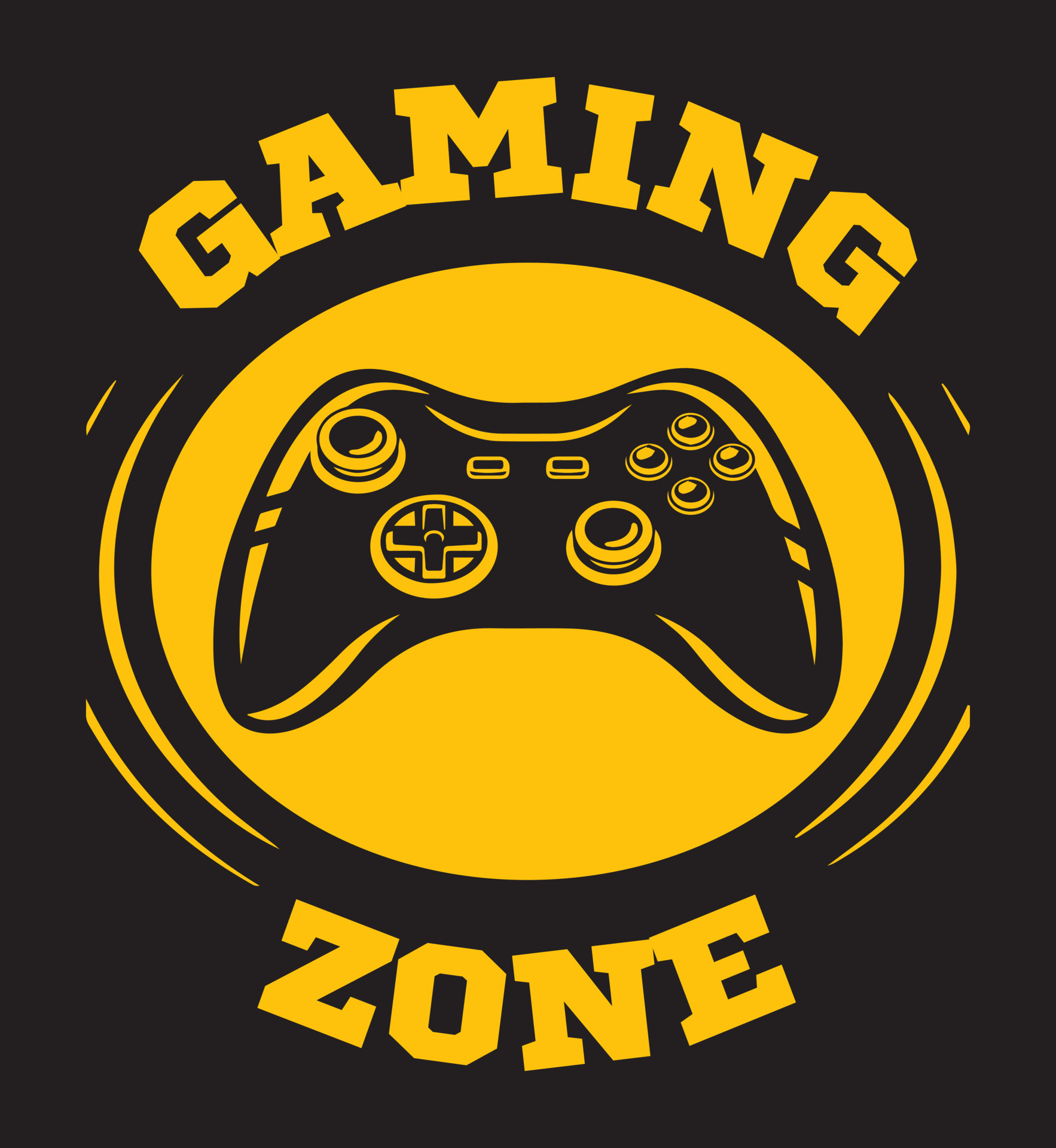 Gaming Zone Sign with Controller. 19773349 Vector Art at Vecteezy