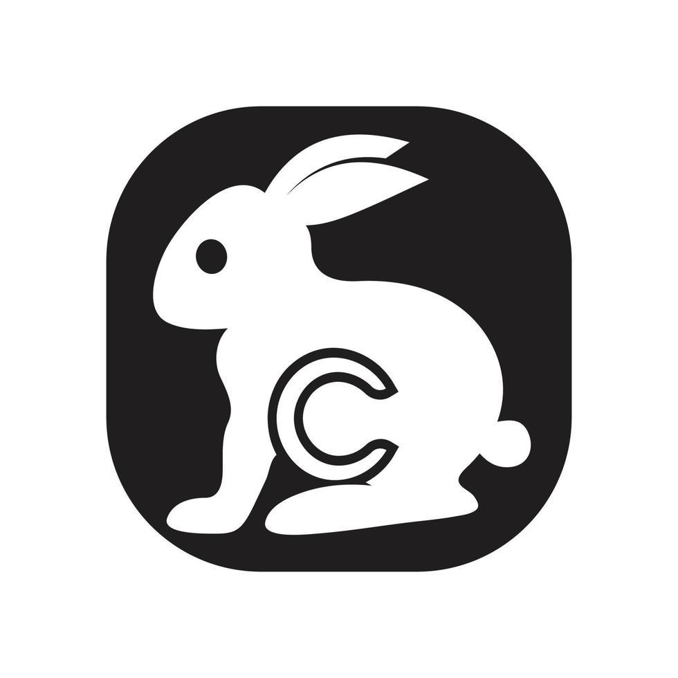 Rabbit vector icon illustration design