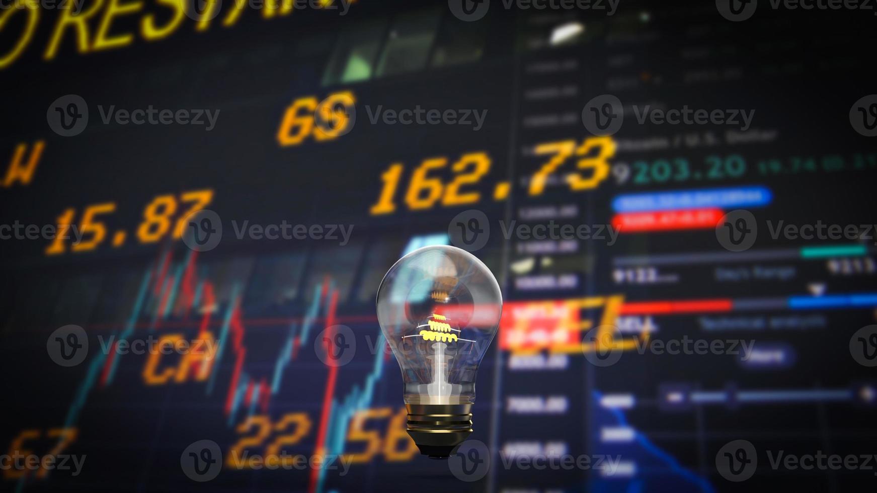 The light bulb for business or idea concept 3d rendering photo