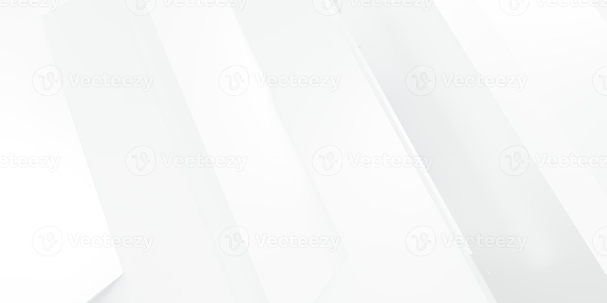 3d rendering of white gray abstract architecture background geometric. Scene for advertising design, technology, showroom, metaverse, cosmetic, sport, business. Sci-Fi Illustration. Product display photo