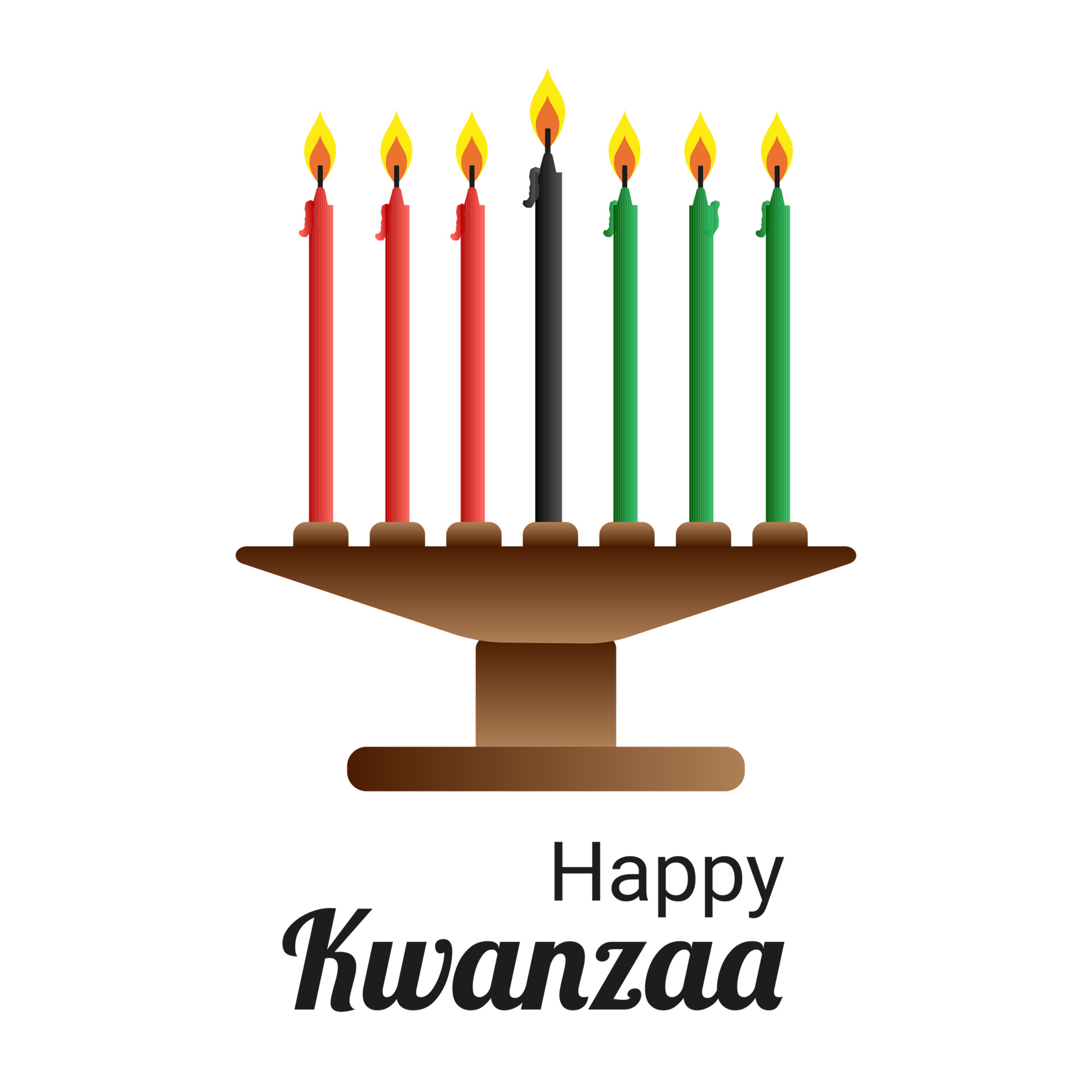 Happy kwanzaa design candle red black green 19773950 PNG