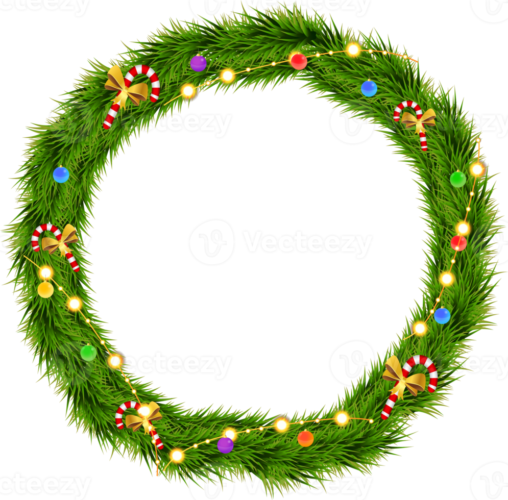 Christmas garland wreath png