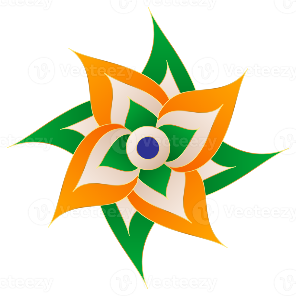 India flag flower shape png