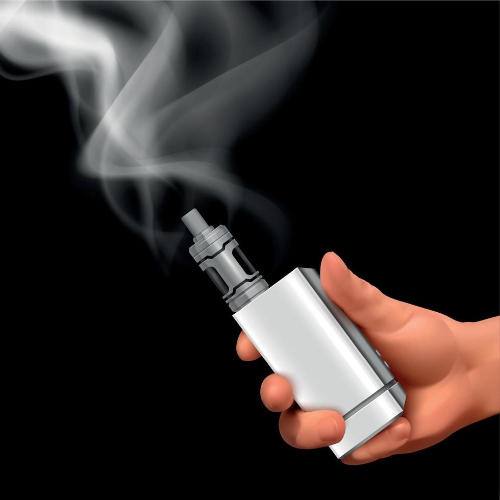 Vape In Hand Composition vector