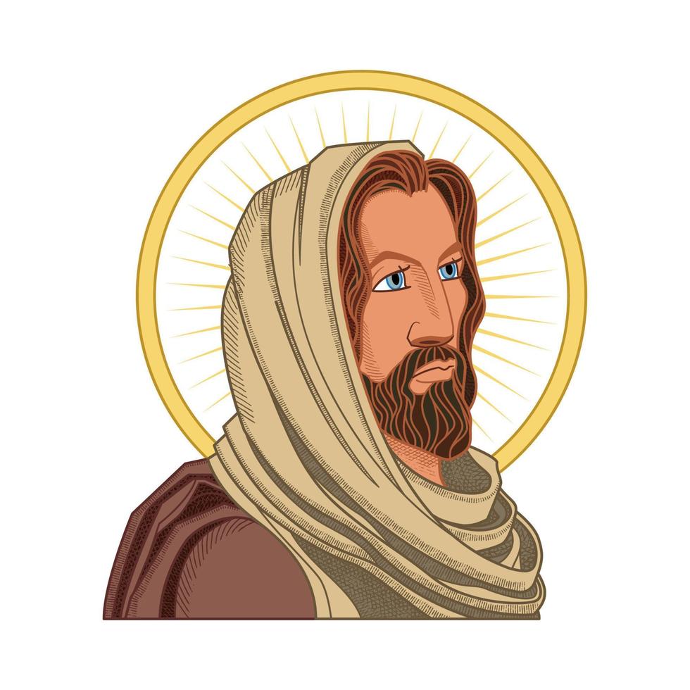 Jesús Cristo retrato composición vector