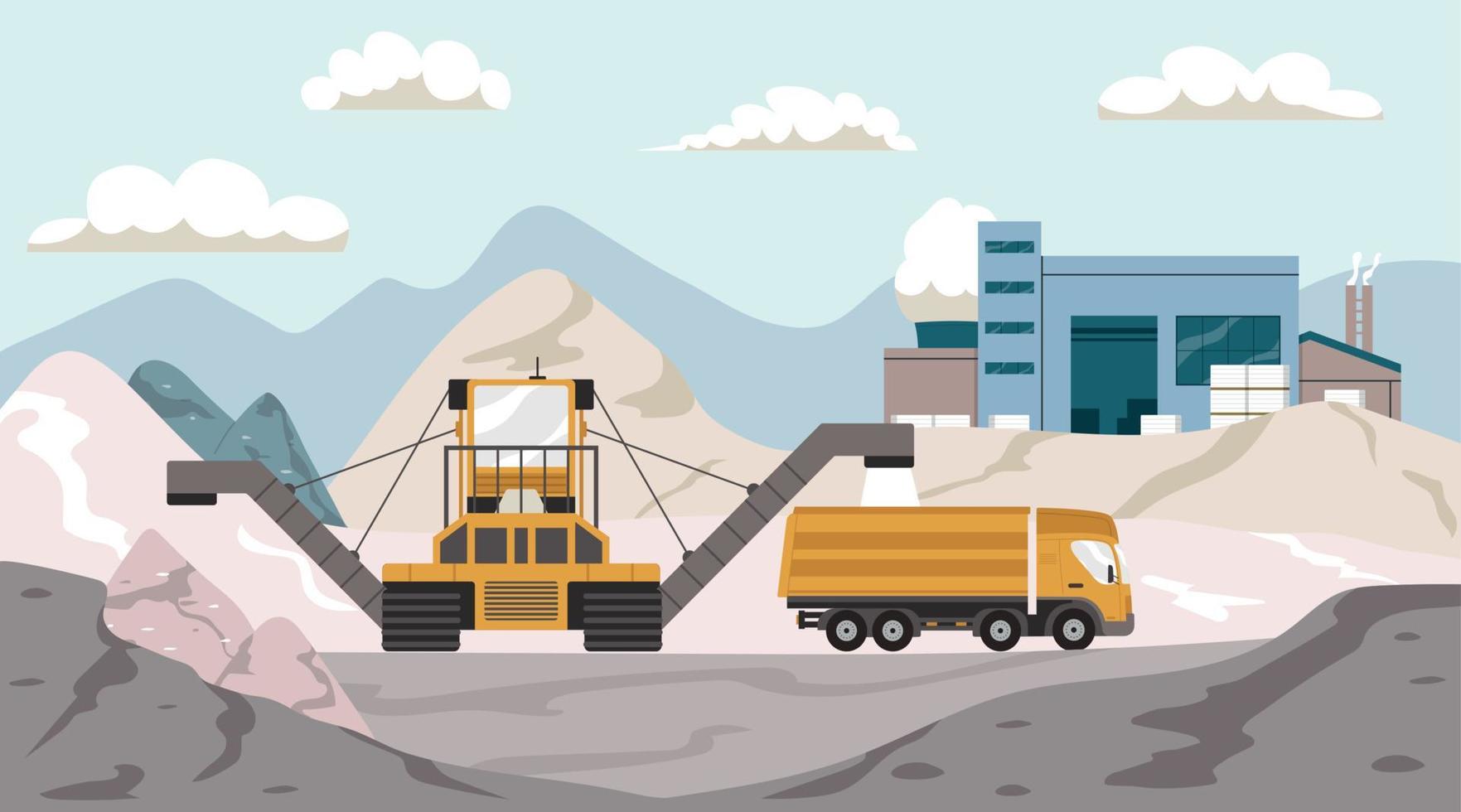 Salt Production Illustration vector