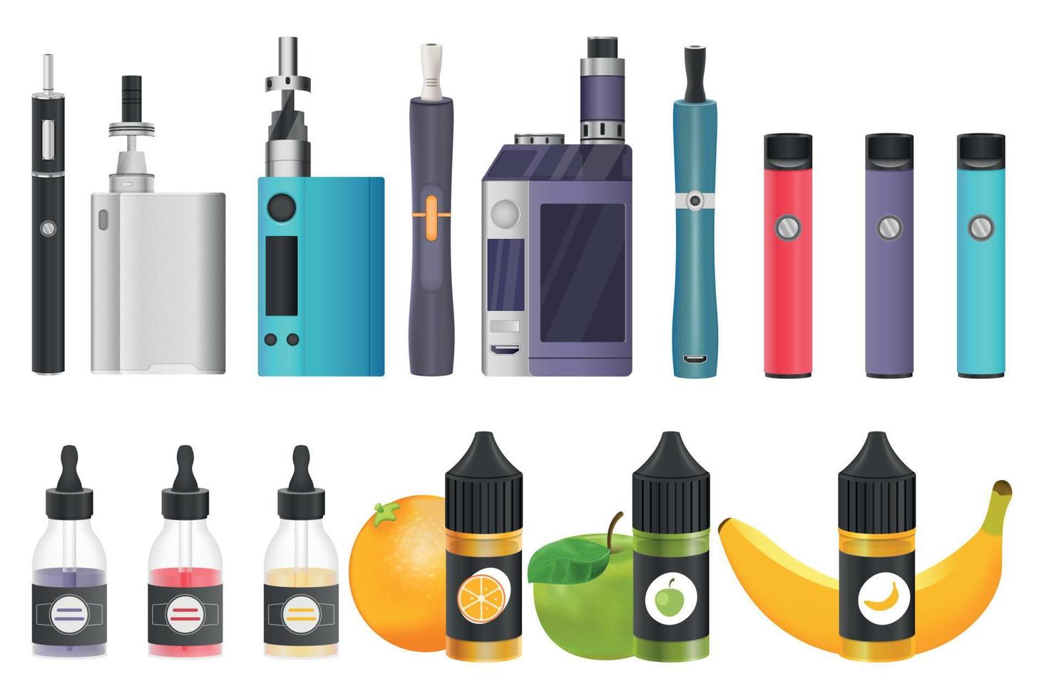 Vape Realistic Set vector