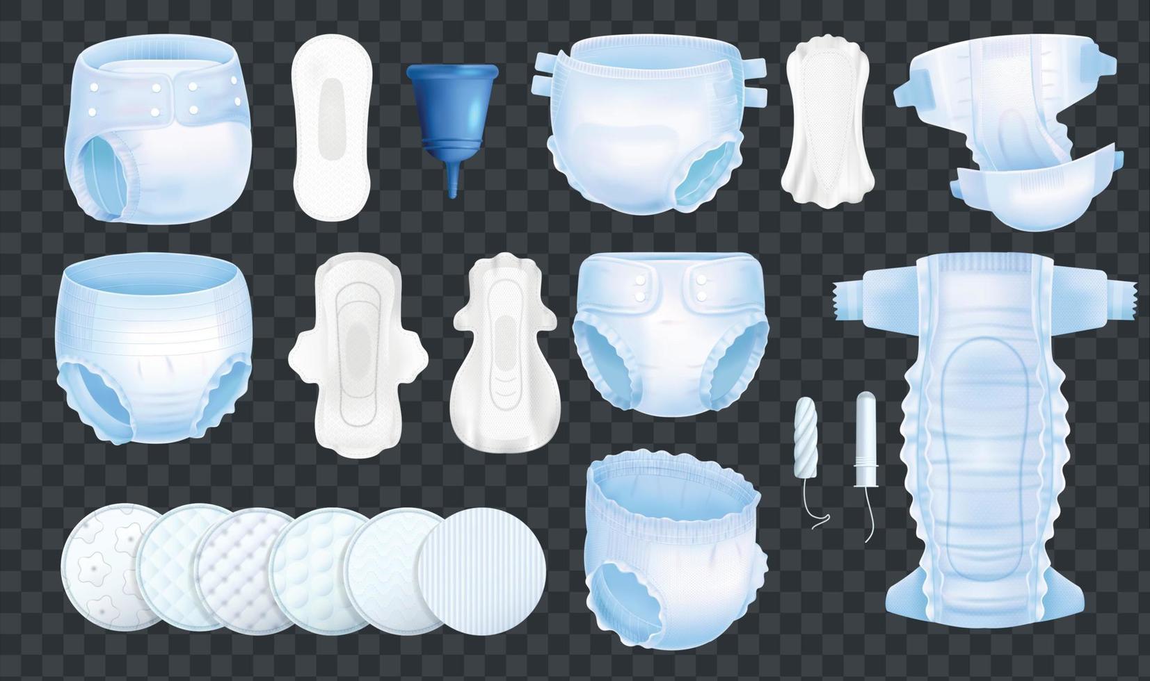 Realistic Hygiene Products Set vector