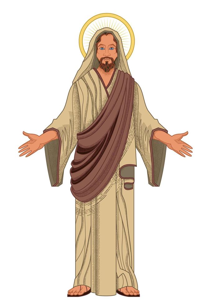 Jesus Christ Color Composition vector