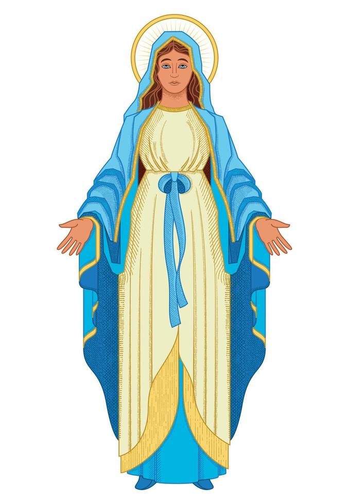 Virgen María color composición vector