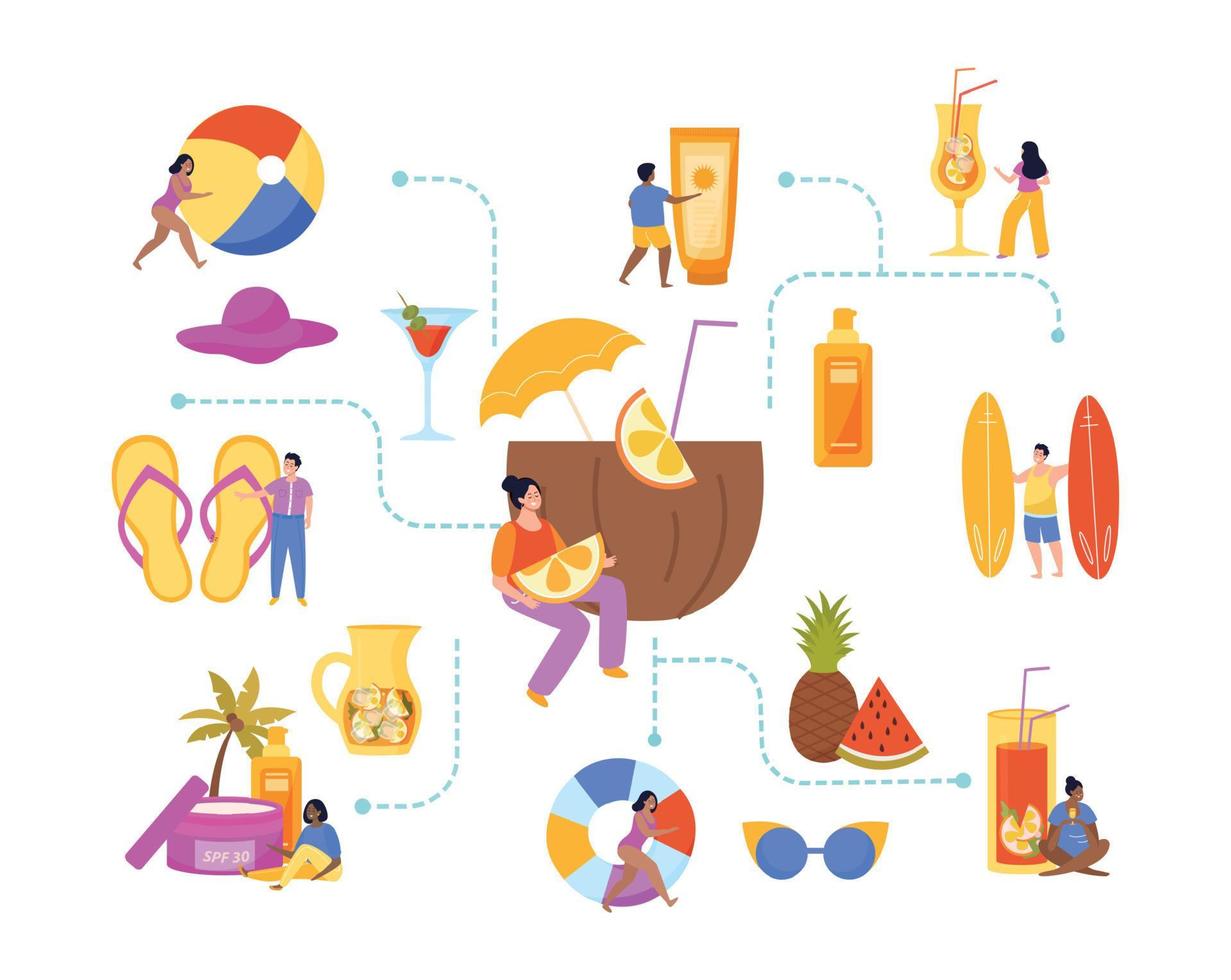 Relax And Chill Flat Concept vector