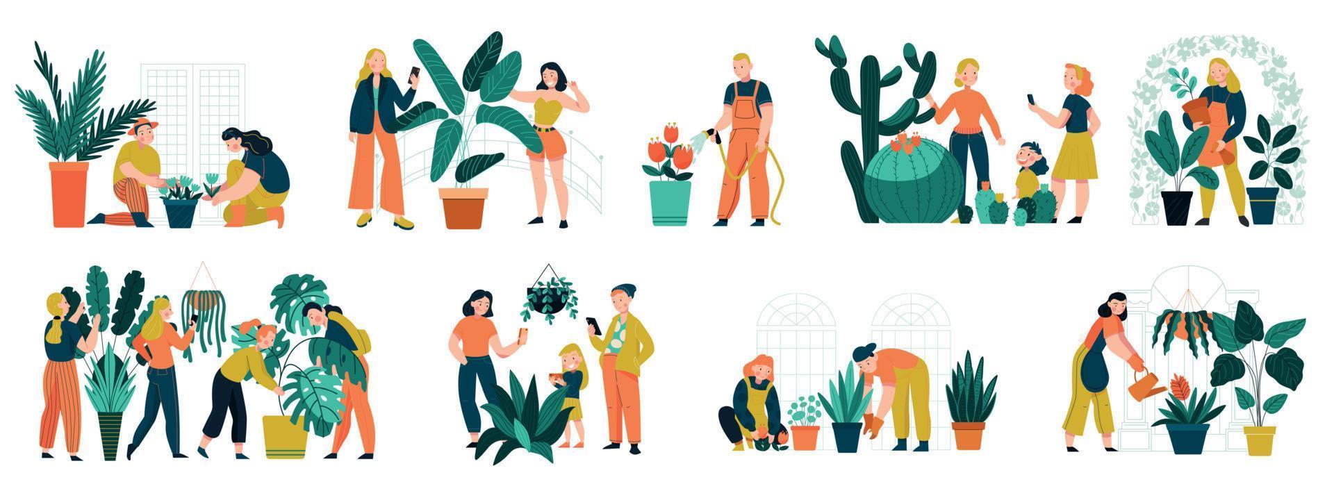 Botanical Garden Color Set vector