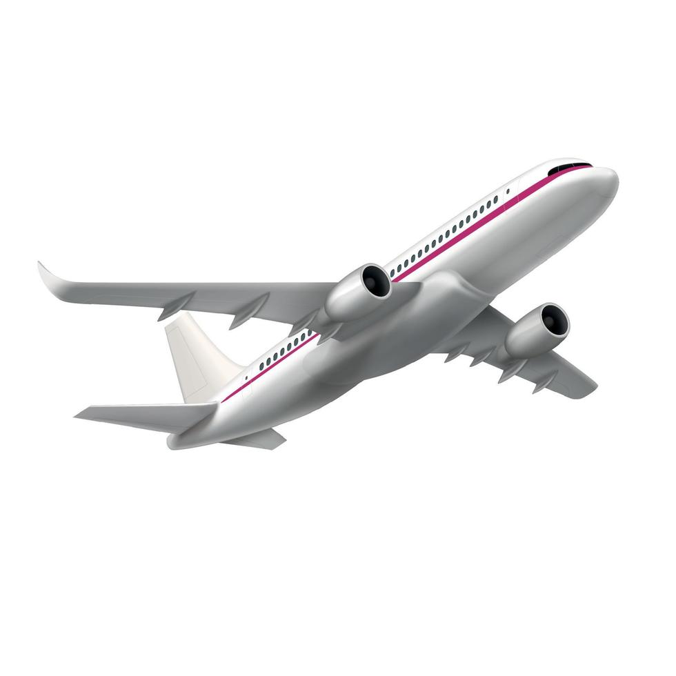 Airplane Flight Realistic Composition vector