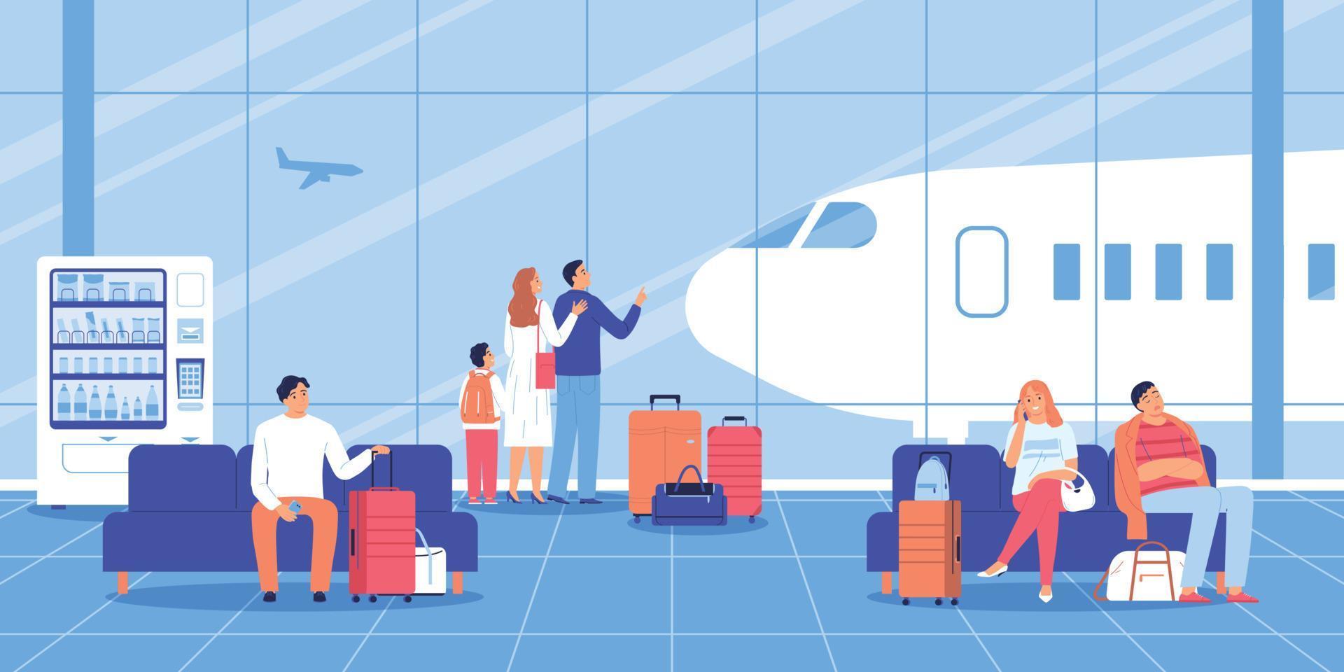 Airport Flat Illustration vector