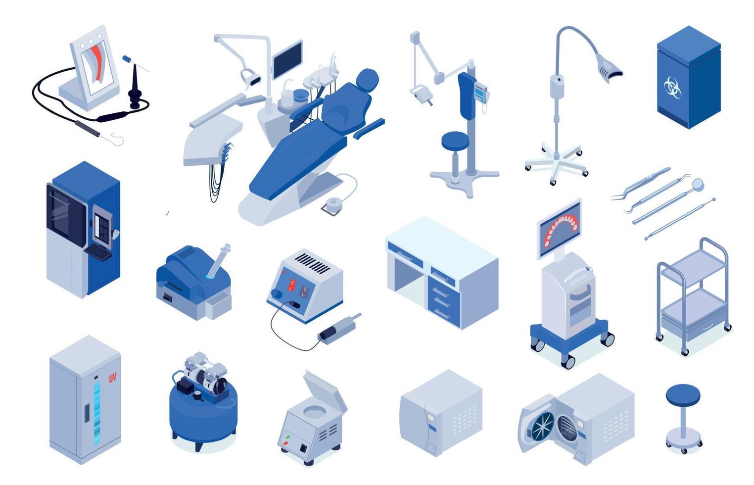 Dental Equipment Set vector