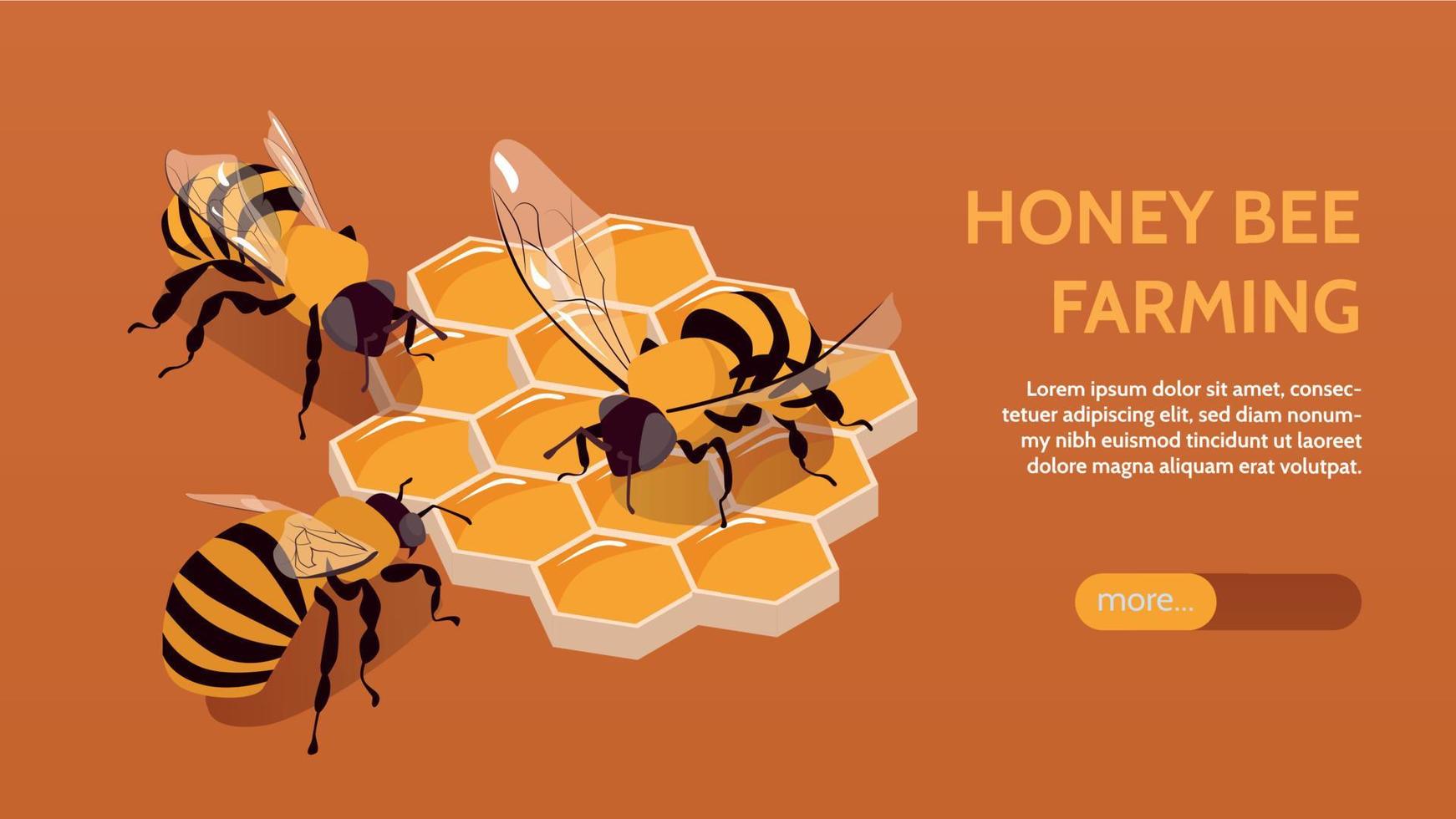 Beekeeping Horizontal Banner vector