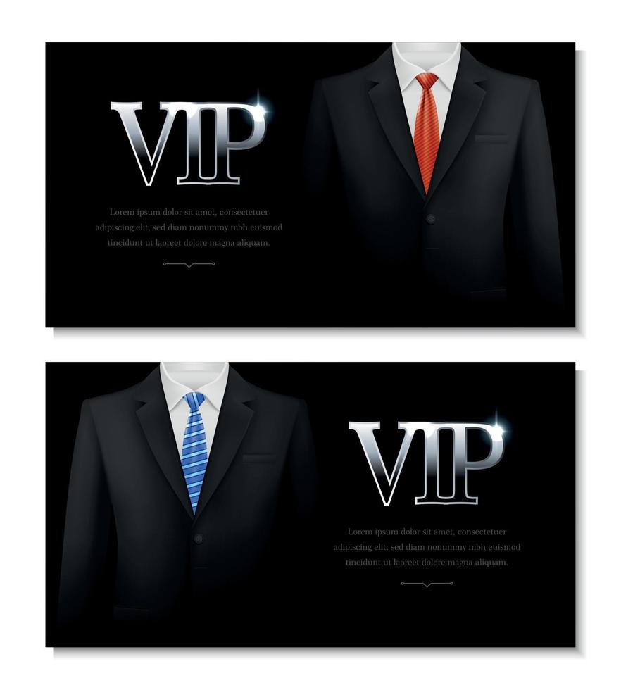 Realistic Vip Templates vector