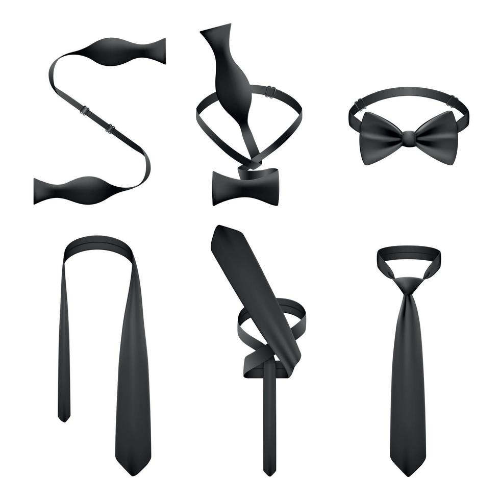 Necktie Realistic Set vector