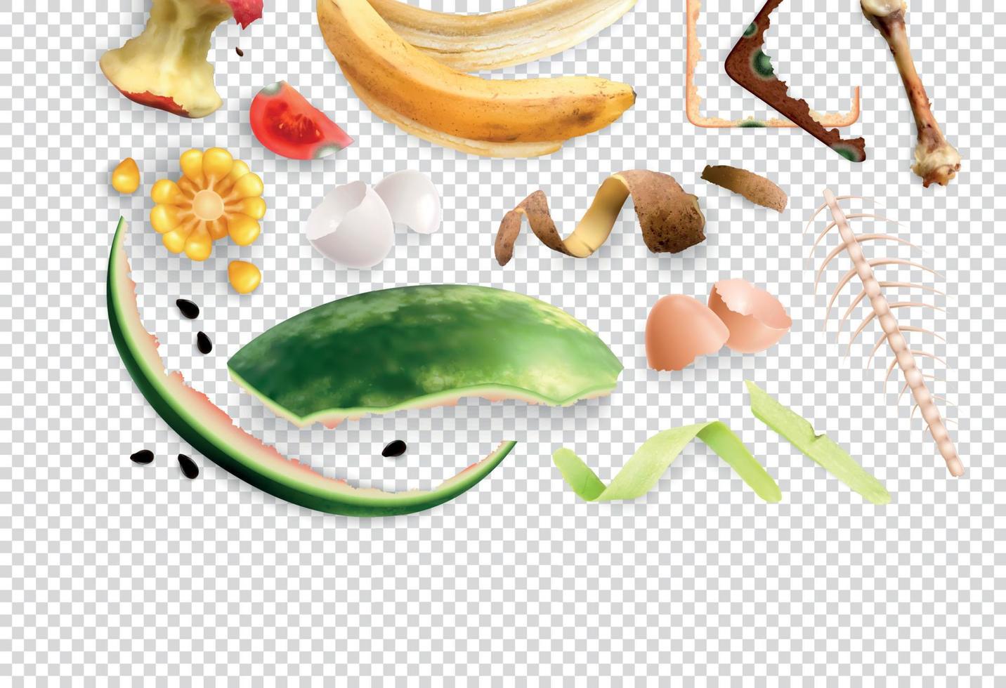 comida sobras icono conjunto vector