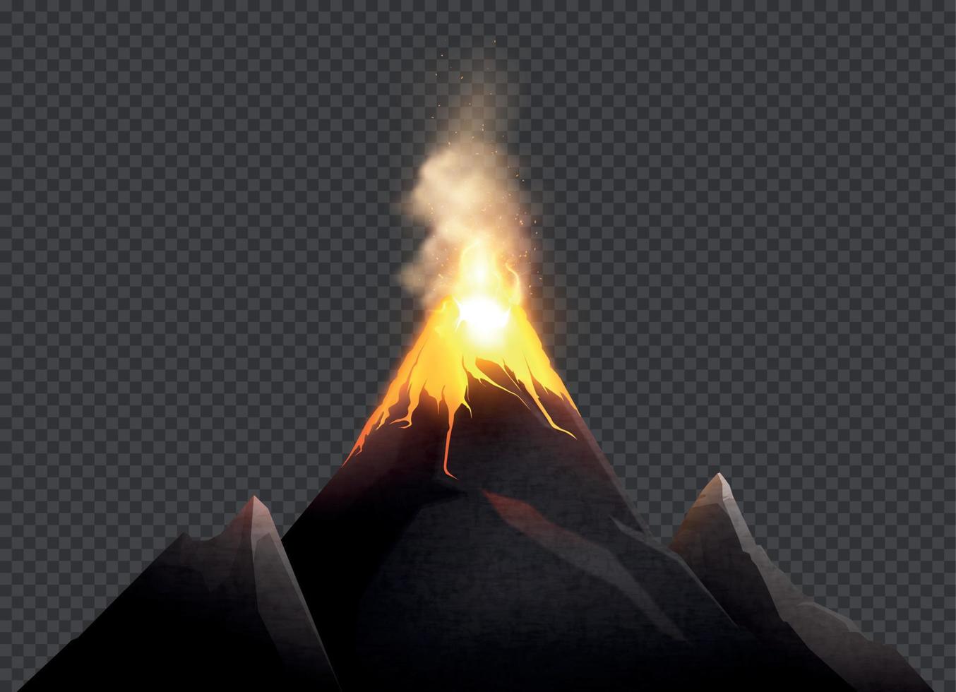 lava Derretido volcán composición vector