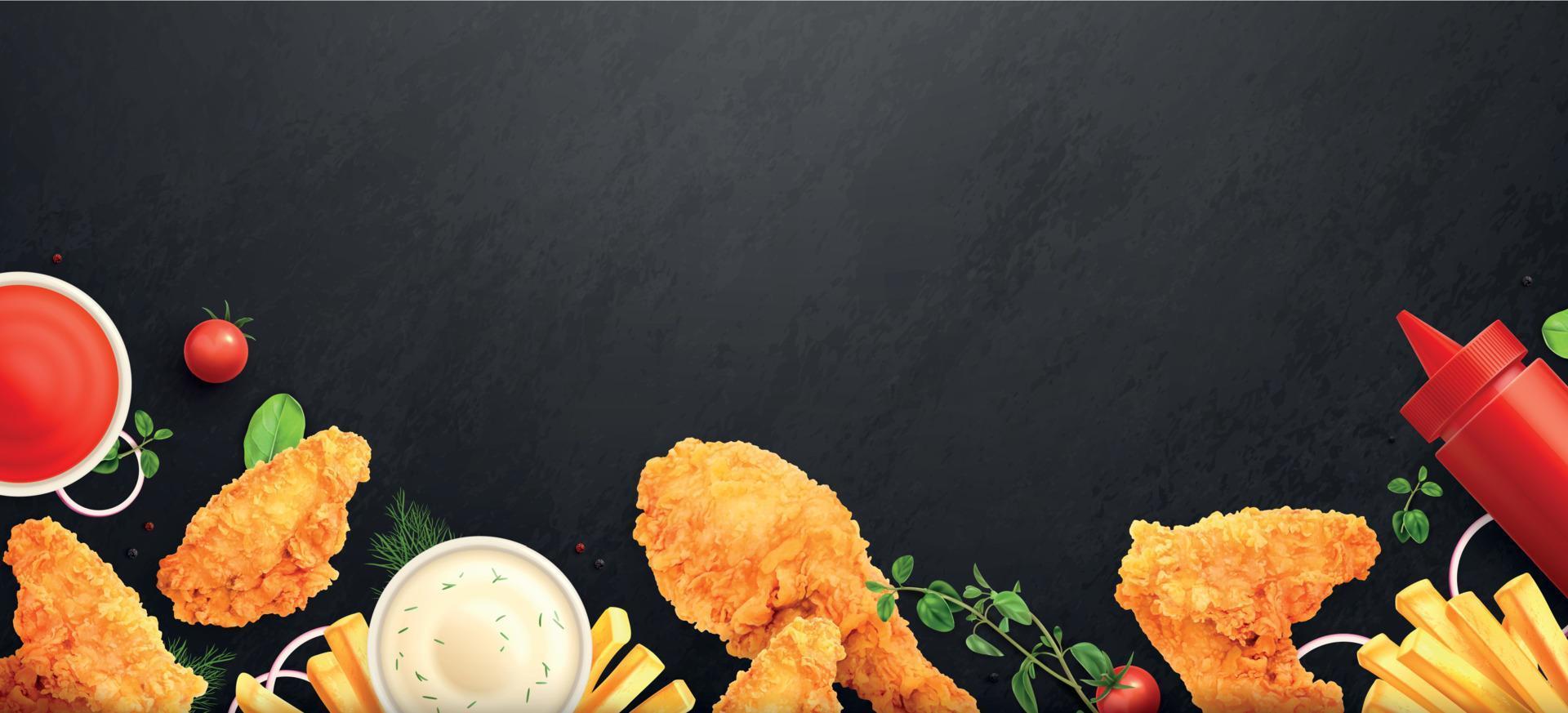 Fast Food Chalkboard Background vector