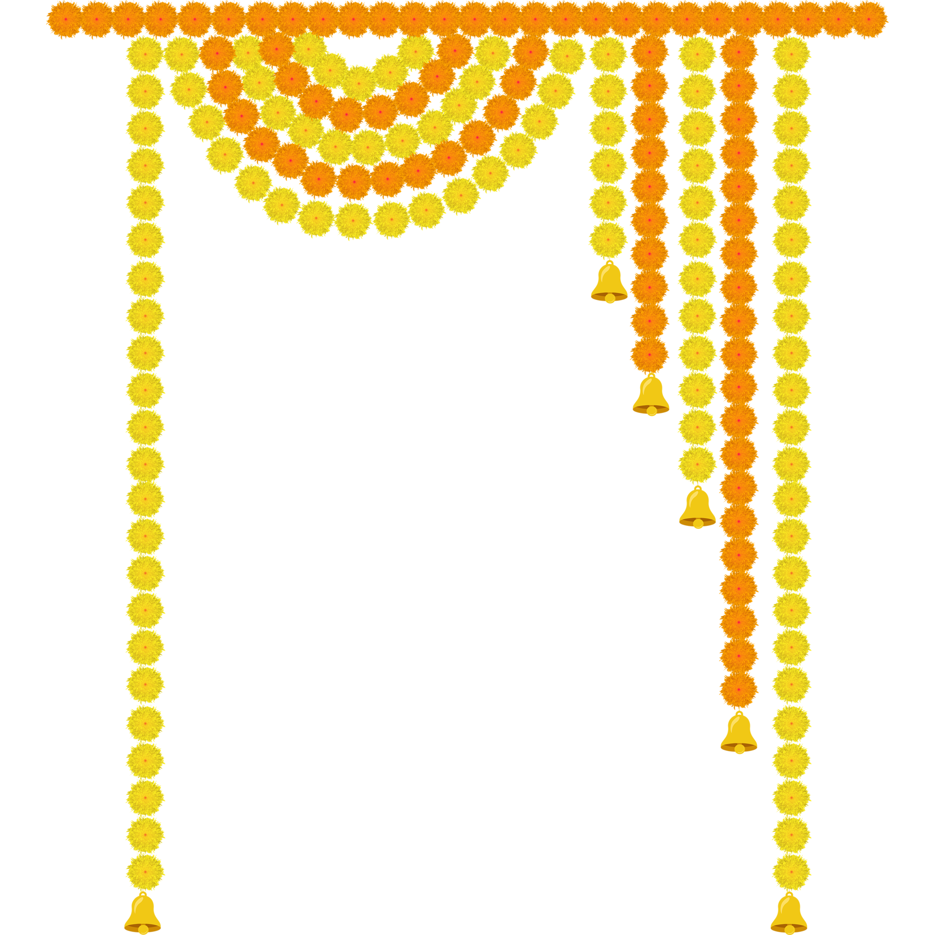 Toran Marigold Decoration Diwali Karwa Choth Indian Festivals 19775164 Png