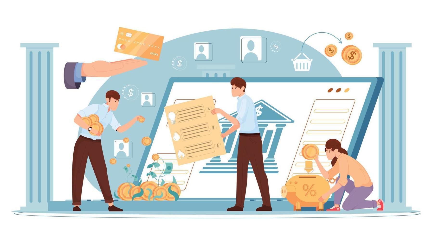 Banking Services Concept vector