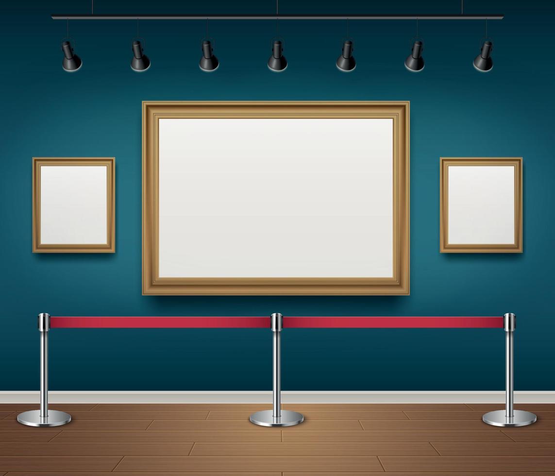 Gallery Exhibition Mockup vector