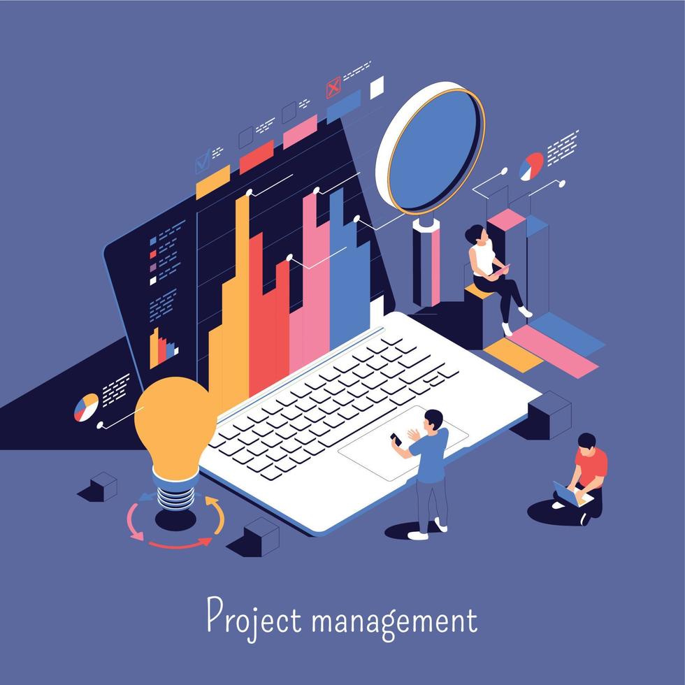 Project Management Design Concept vector