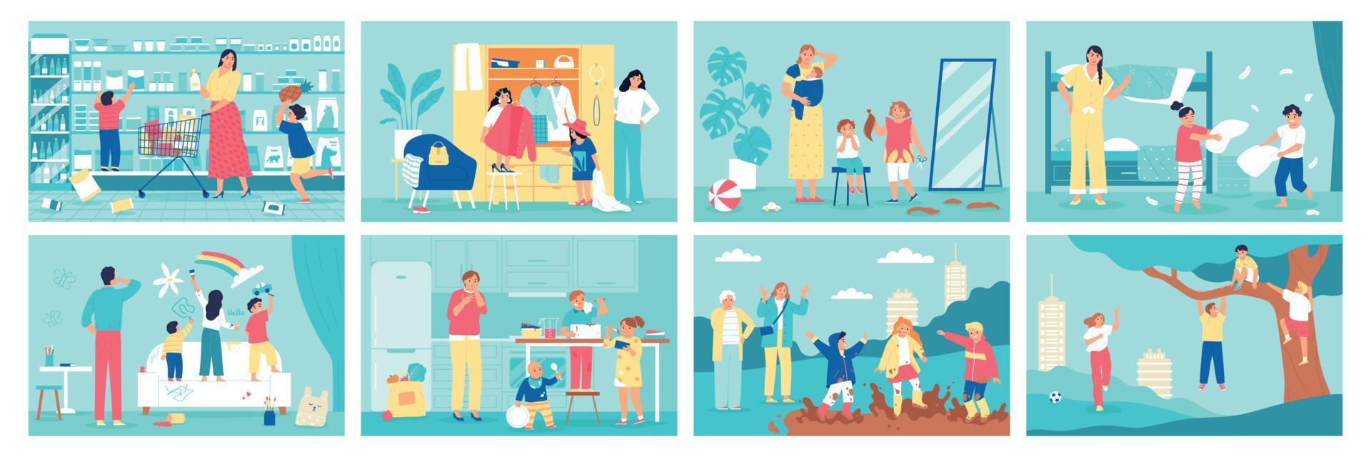Childhood Pranks Set vector