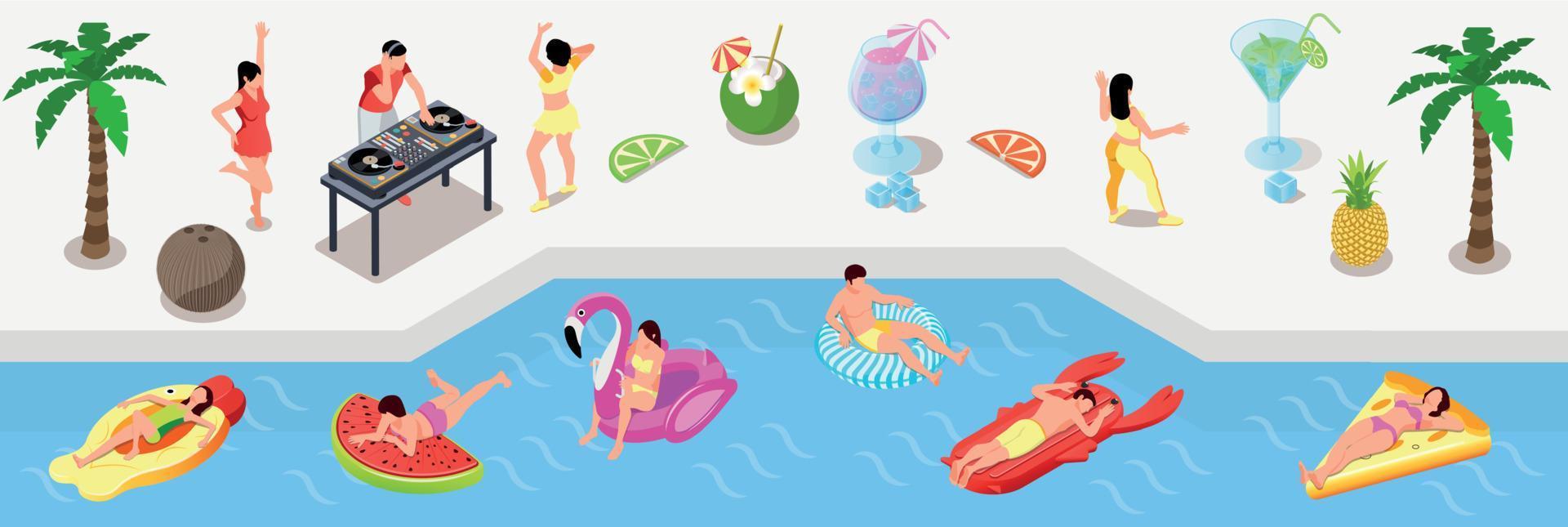 personas verano vacaciones conjunto vector