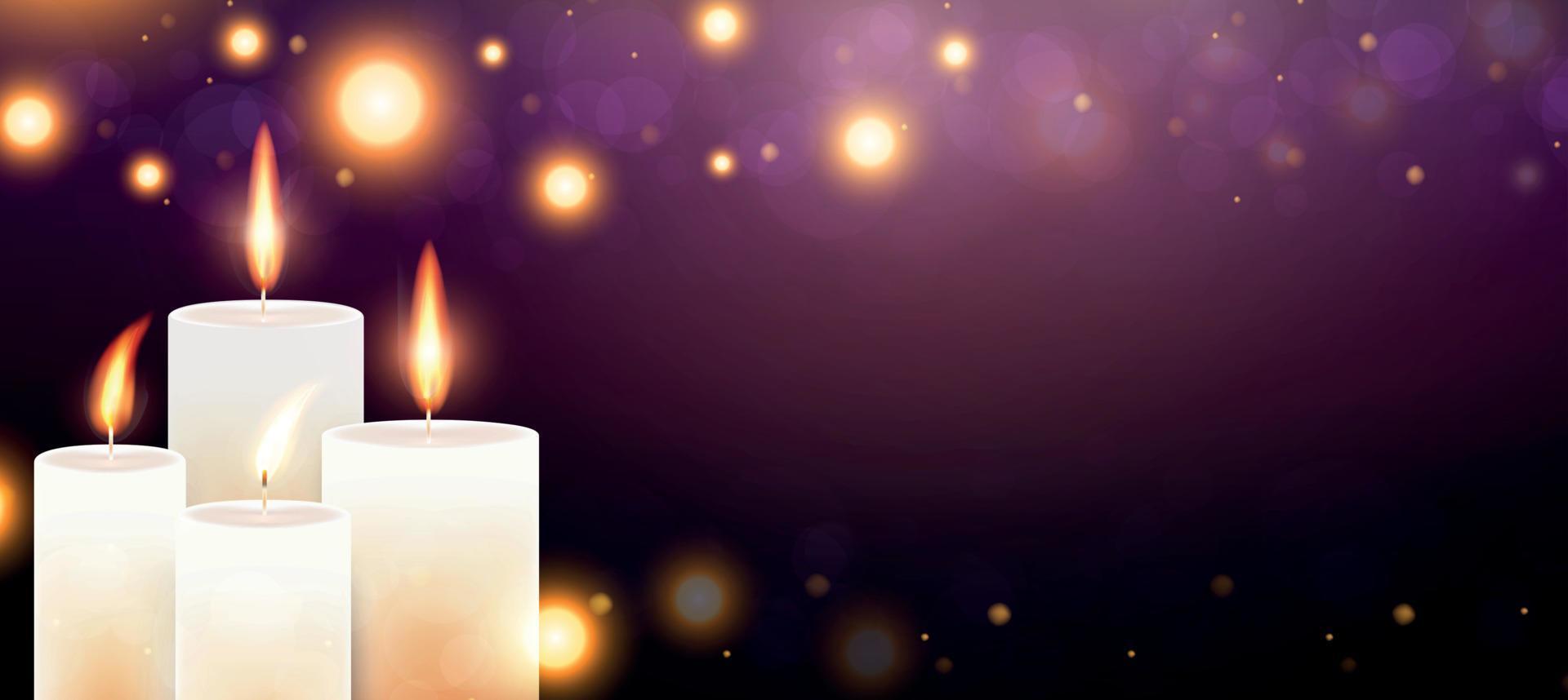 Candles Realistic Background vector