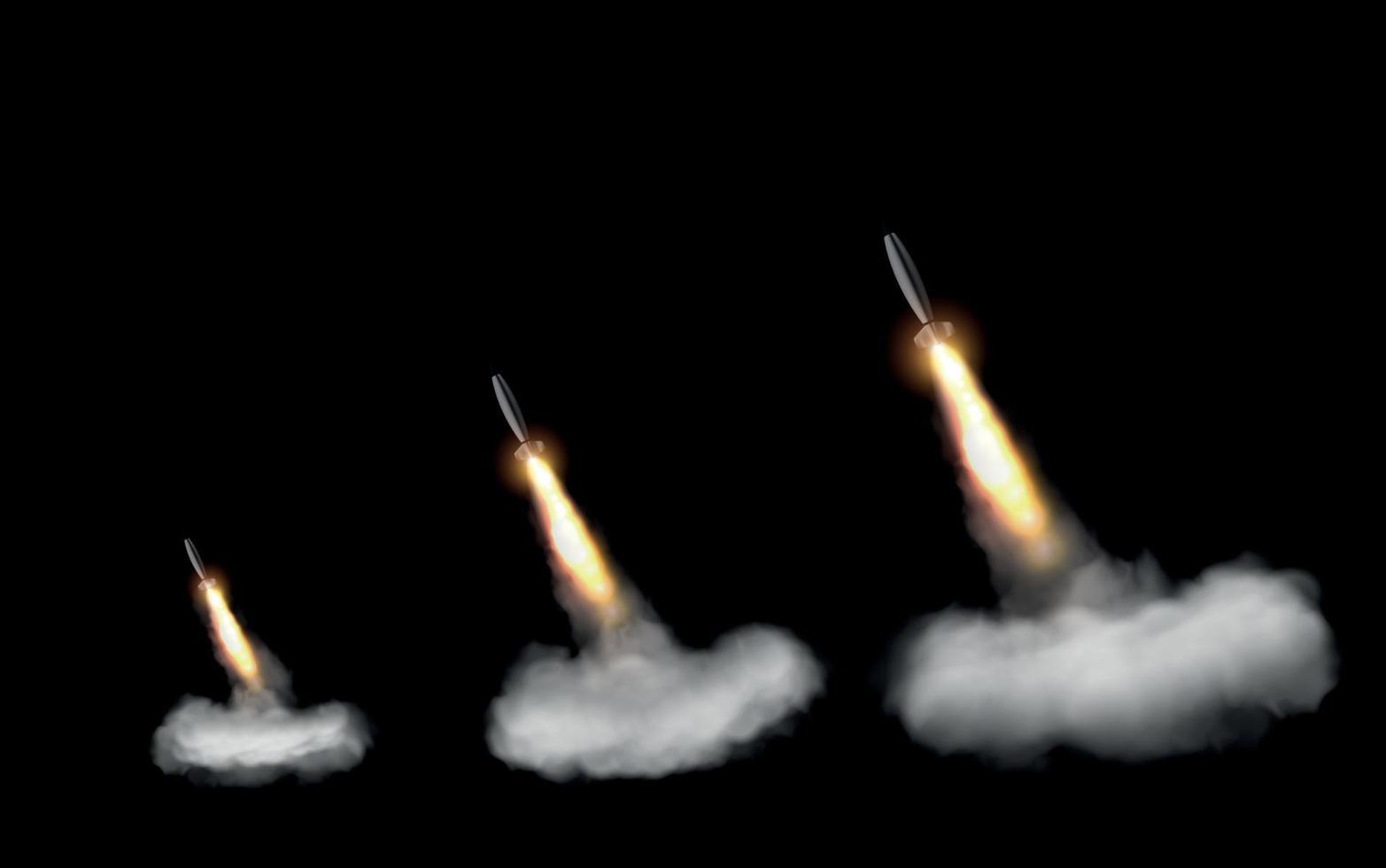 Missiles Realistic Set vector