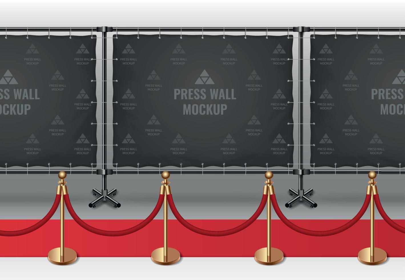 Press Wall Mockup vector