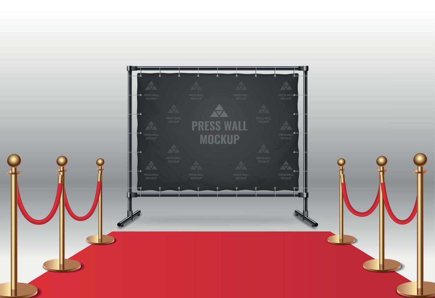 Realistic Press Wall Mockup vector