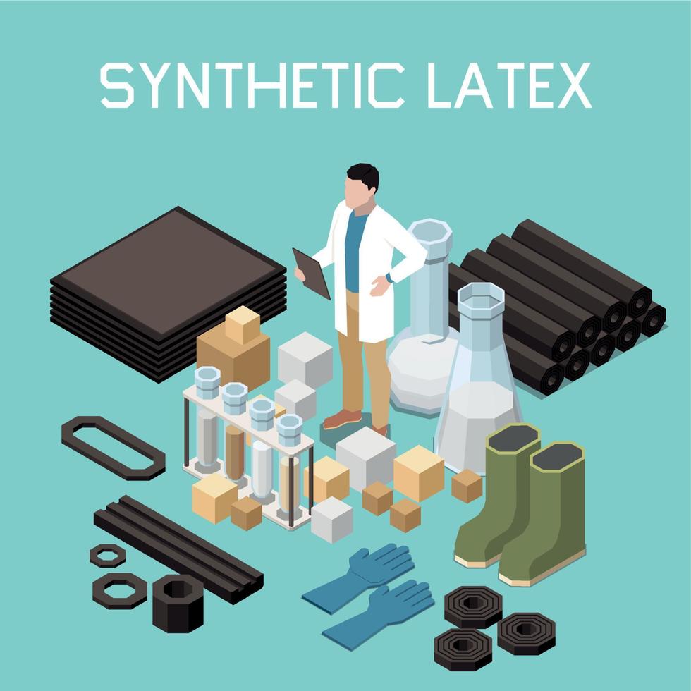 Synthetic Latex Isometric Background vector