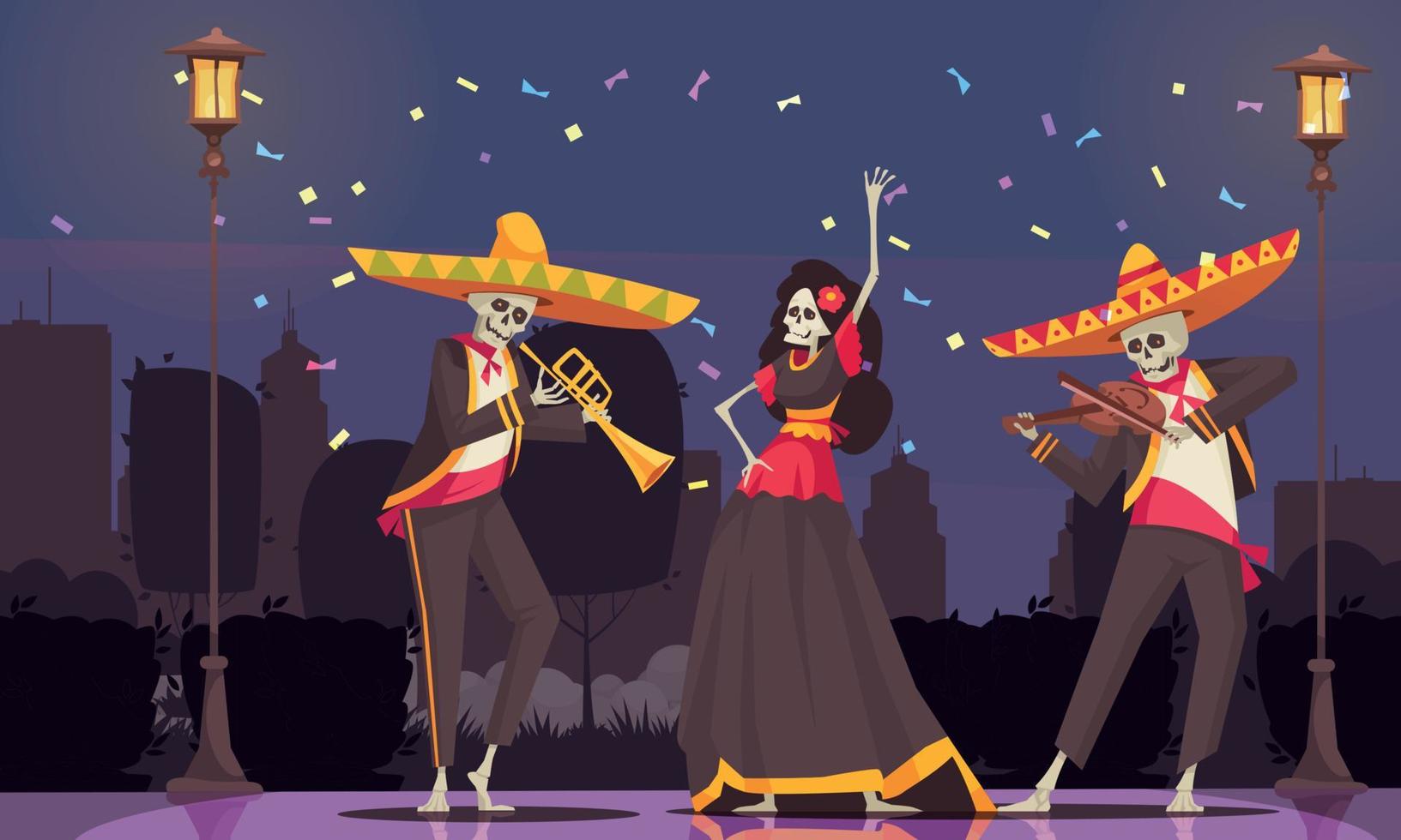 Day Of Dead Background vector