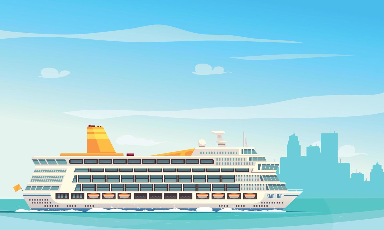 Cruise Ships Background vector
