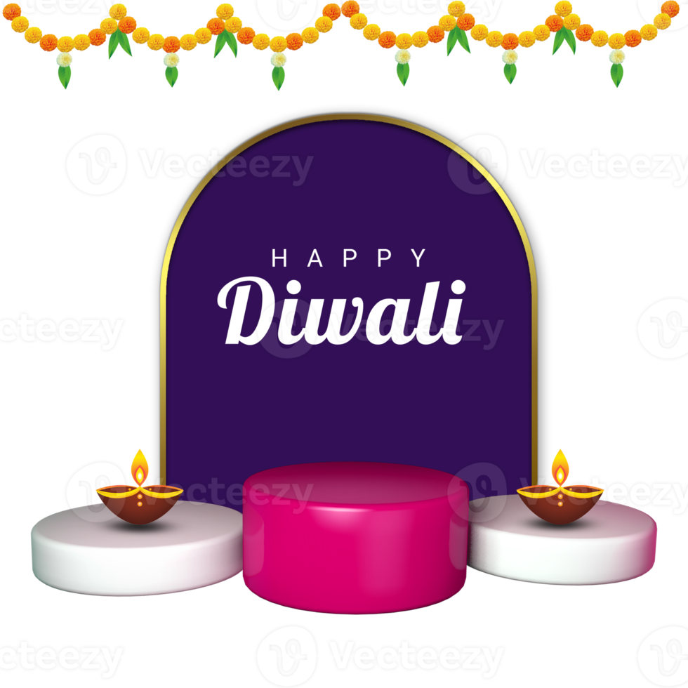 diwali produtos pódio decorativo e lindo png