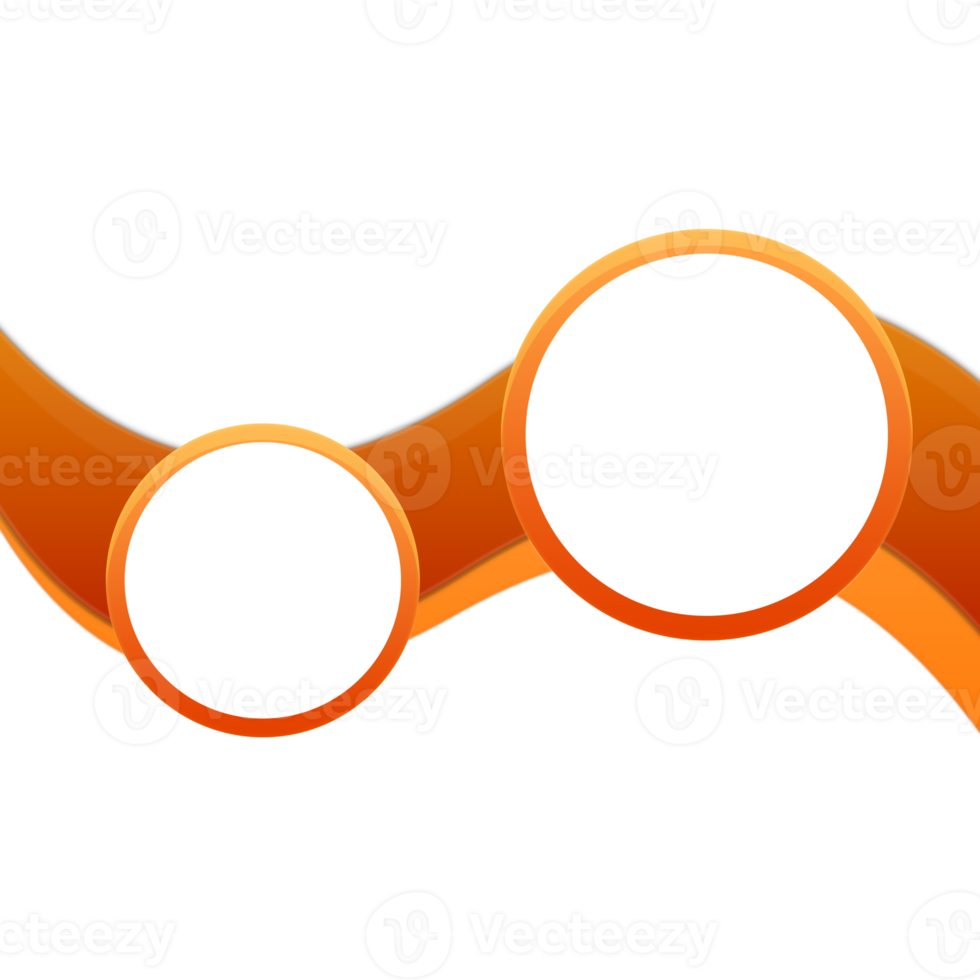 Flyer element orange round shapes png