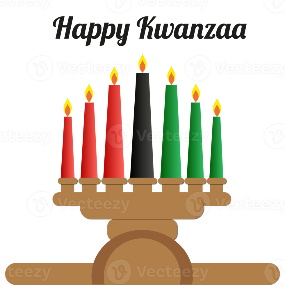 Happy kwanzaa design candle red black green 19775634 PNG