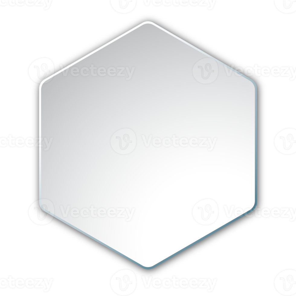 hexagonal branco caixa folheto elemento png