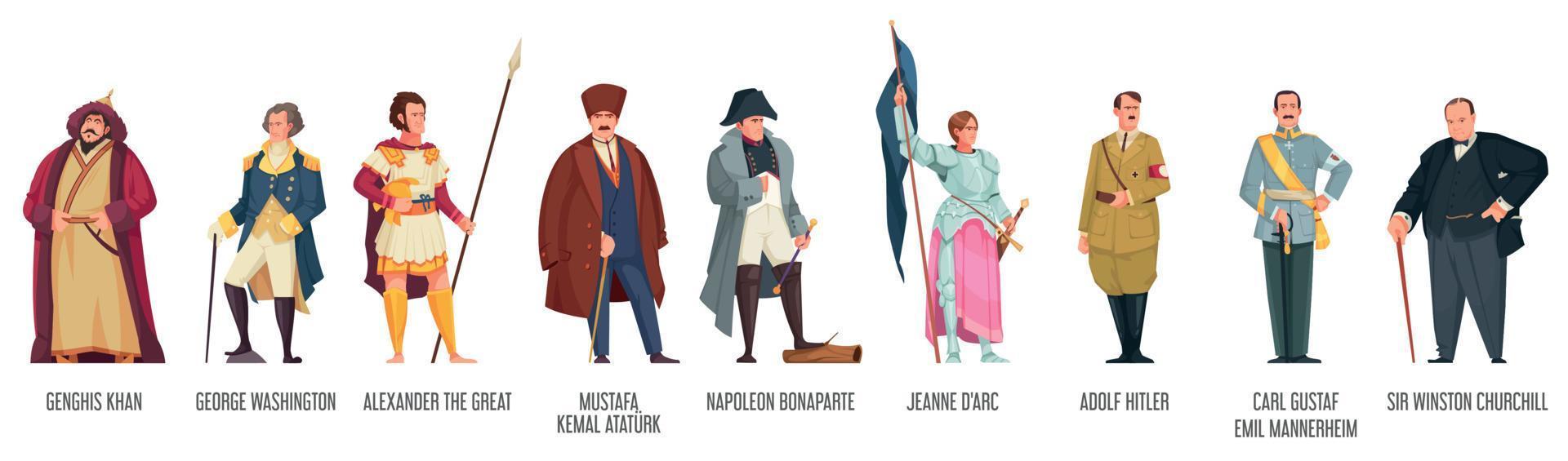 Historical People Set vector