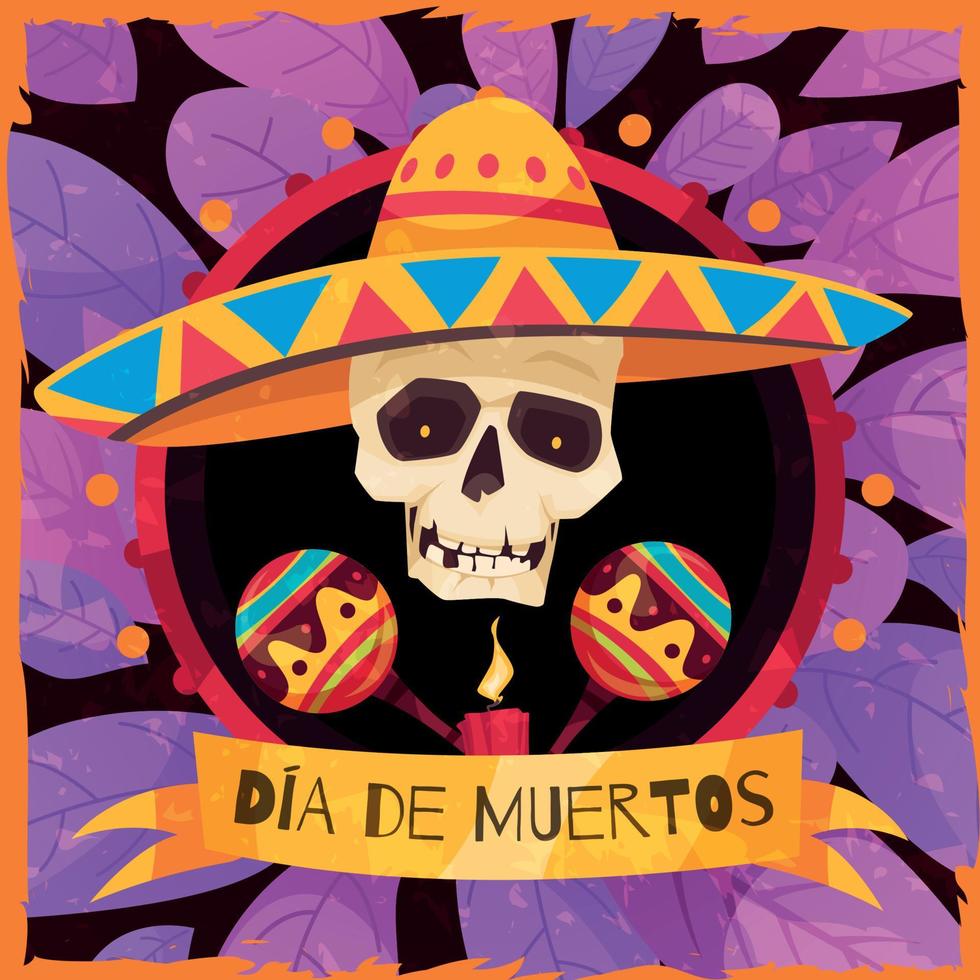 cartel del día de muertos vector