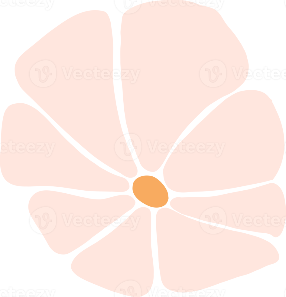 retro groovy . daisy flower png