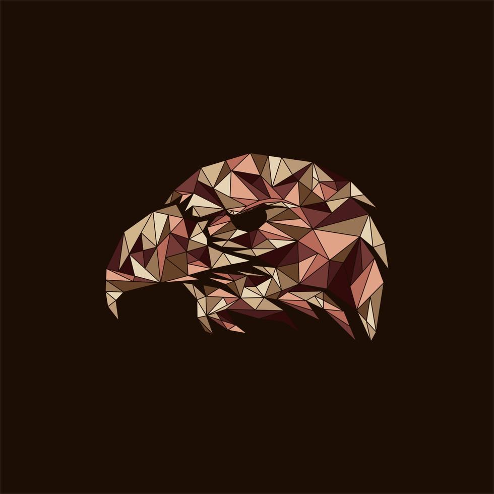 eagle head polygon geometric creative design vector