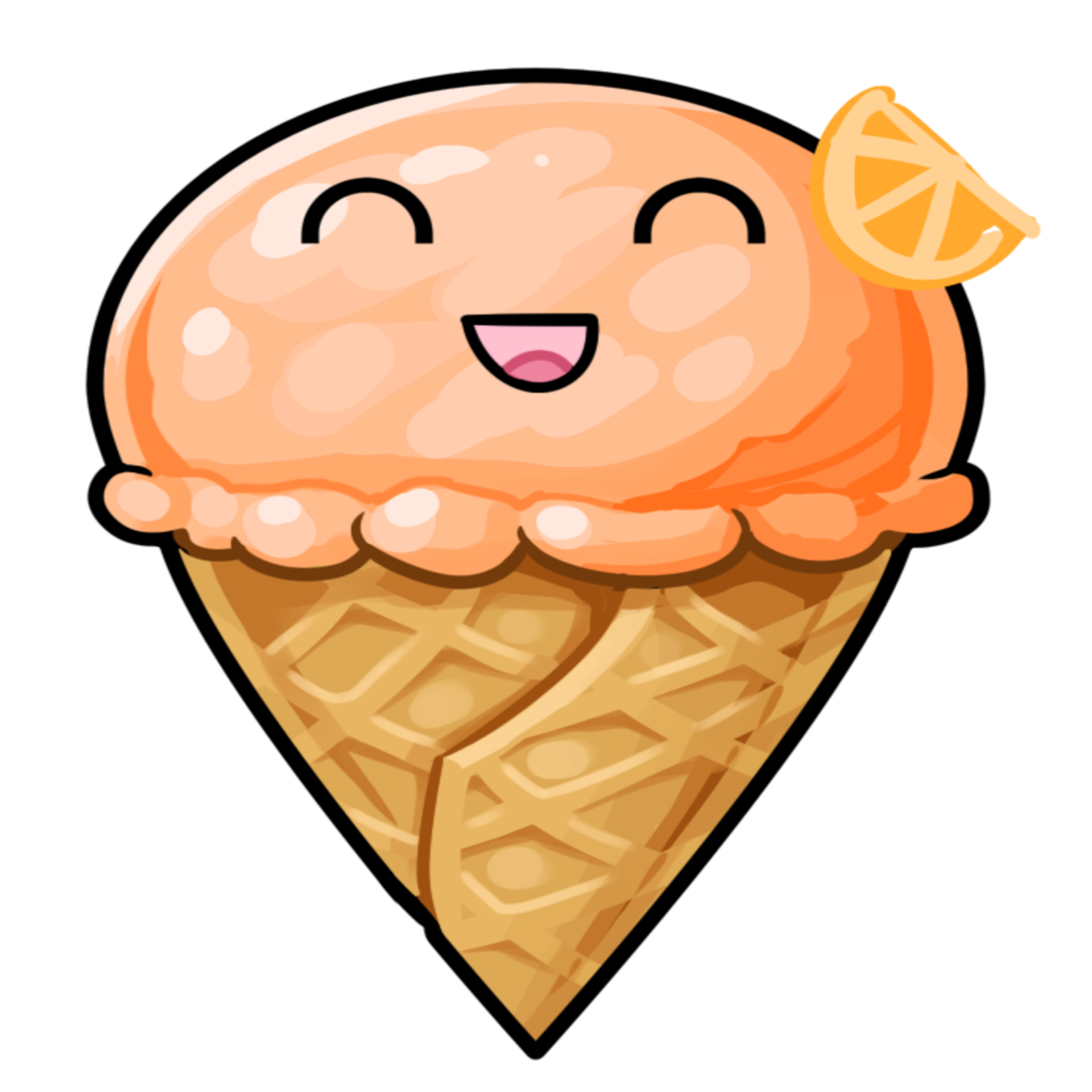 Free Ice Cream Orange 19776393 PNG with Transparent Background