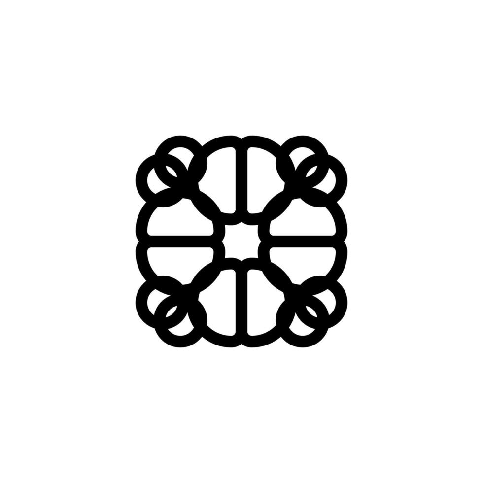Ornament icon. Simple style Ornament poster background symbol. Ornament