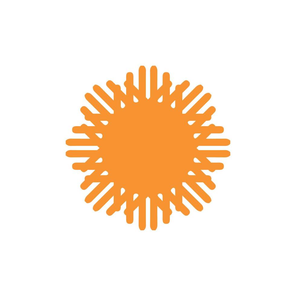 icono del sol. símbolo de fondo de cartel de viaje de verano de estilo simple. elemento de diseño del logo de la marca sun. impresión de camisetas de sol. vector para pegatina.